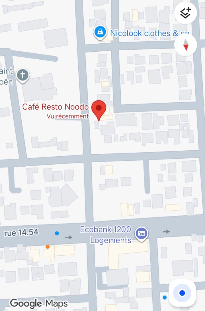 Carte de localisation du Café Resto Noodo à Ouagadougou